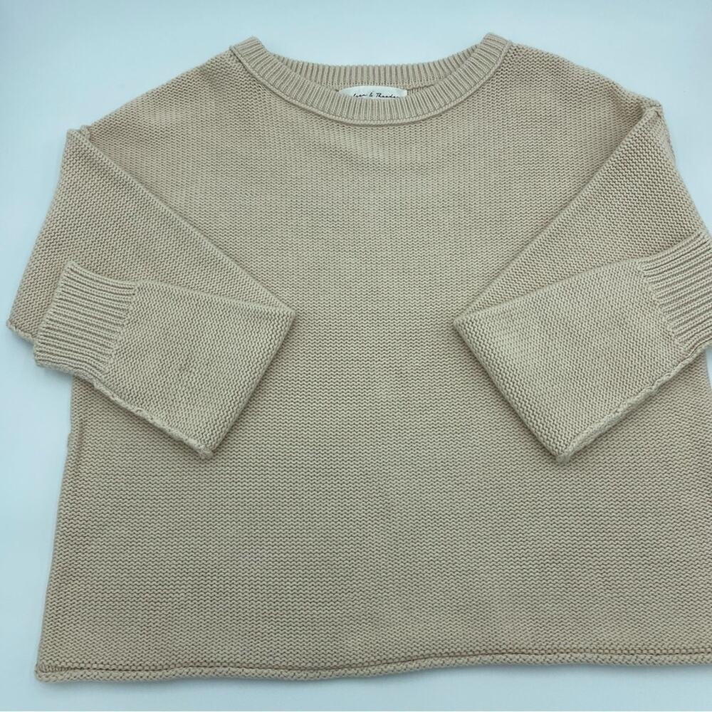 Chelsea & Theodore Sweater “inside out seams” Crewneck‎ Cream - M - Picture 2 of 10